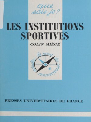 cover image of Les institutions sportives